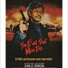 1984 THE EVIL THAT MEN DO vintage movie poster CHARLES BRONSON 20x30 action