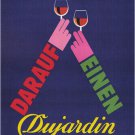 VINTAGE AD poster DUJARDIN by herbert LEUPIN germany a TOAST 1959 20x30