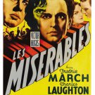 1935 ZANUCK'S LES MISERABLES movie poster fredric MARCH FRENCH history 20x30