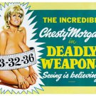 UK BRITISH QUAD MOVIE POSTER BUXOM WOMAN sexy wild proportions funny 20x30 