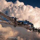 WORLD WAR 2 PLANE photo poster AMAZING CLOUDS old school in flight 20x30 WORLD WAR 2 PLANE photo poster AMAZING CLOUDS old school in flight 20x30
