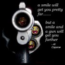 AL CAPONE QUOTE POSTER smiles GANGSTER guns will get you far FUNNY 20x30