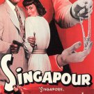 film noir movie poster SINGAPORE FRED MACMURRAY AVA GARDNER intrigue 20x30