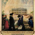 building the first WHITE HOUSE vintage AD poster BY N C WYETH 20x30 VERY RARE