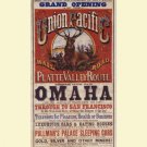 UNION PACIFIC vintage train poster US 1869 20x30 travel OLD FASHIONED rare
