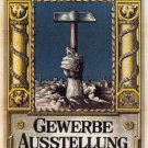BERLIN TRADES EXHIBITION ludwig sütterlin GERMANY vintage ad poster 1896