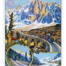 CHAMONIX FRANCE vintage train travel poster BRIDGE MOUNTAINS 20x30 prized