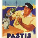 PASTIS OLIVE comme a marseille ALCOHOL vintage FRENCH AD POSTER 20x30 hot