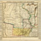 MAP OF ARKANSAS TERRITORY geographic historic includes NEWS ARTICLE 20x30