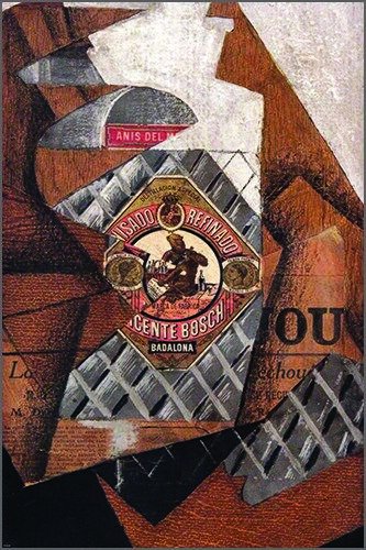 1914 Juan Gris La botella de anis anagoria Poster 24xx36 Art Painting Cubism
