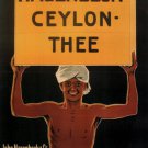 HAGENBECK'S ceylon thee VINTAGE ad poster LUDWIG berwald SRI LANKA 1899 20x30
