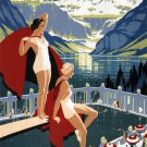 CHATEAU LAKE LOUISE vintage travel ad poster A LEIGHTON Canada 1938 20x30 - YW0