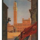 SIENA ITALY vintage travel poster 1925 HISTORIC 20x30 rare SPECTACULAR!