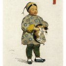 HELEN HYDE the cat & the cherub VINTAGE FINE ARTS poster 1897 20x30 CHINESE