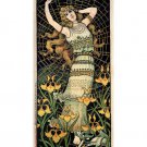 FOLIES BERGERE Liane de Pougy VINTAGE POSTER P. Berthon 1896 France 20x30