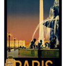 PARIS TRAVEL POSTER For French Railway Networks 1930 20x30 VINTAGE