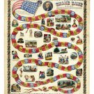 george WASHINGTON snake GAME 1850 20x30 historic EDUCATIONAL presidential