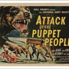ATTACK OF THE PUPPET PEOPLE vintage movie poster SCI-FI CAMPY 20x30 hot new