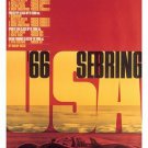 vintage RACING POSTER sebring usa 66 STYLISH COLLECTORS prized 20x30