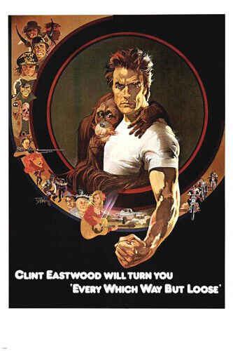 EVERY which WAY but LOOSE movie POSTER clint eastwood monkey ADVENTURE 20x30