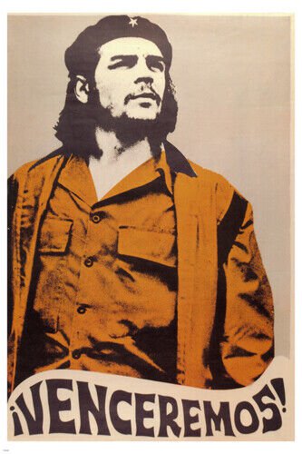 WE WILL WIN che guevara LEFTIST REVOLUTIONS POSTER 20x30 Mexico 1970 RARE!
