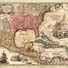 MAP OF NEW MEXICO LOUISIANA FLORIDA 1716 poster HISTORIC unique 20x30-PY1
