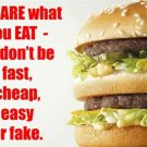 fast food hamburger MOTIVATIONAL POSTER 20x30 HILARIOUS healthy eating NEW!
