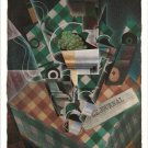 juan gris SPANISH ARTIST still life with checked tablecloth POSTER 20x30 hot