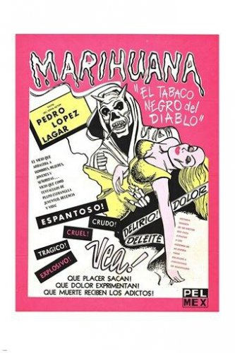 MARIJUANA el tobaco negro del diablo AD POSTER WARNING new collectors 20x30