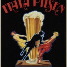 beer italia pilsen vintage ad poster italy 1920 20x30 top quality VERY RARE!