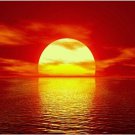 AMAZING SUNSET photo poster AMBER LIGHT red glow EXCEPTIONAL 20x30 rare hot