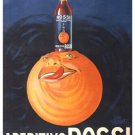 aperitivo rossi VINTAGE ITALIAN AD POSTER 20x30 ORANGE LIQUOR rare!