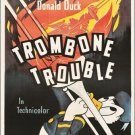 1944 trombone trouble CLASSIC MOVIE POSTER disney's DONALD DUCK 20x30 gem