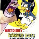 WALT DISNEY movie poster DONALD DUCK AND THE GORILLA animated bright 20x30
