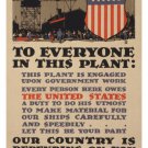 to EVERYONE in this PLANT classic GOVERNMENT AD poster PATRIOTIC 20x30 rare