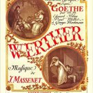 ANTIQUE FRENCH vintage ad poster PARIS OPERA - WERTHER goethe 20x30 HOT RARE