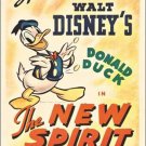 DONALD DUCK in THE NEW SPIRIT vintage movie poster KID FRIENDLY 20x30 fun DONALD DUCK in THE NEW SPIRIT vintage movie poster KID FRIENDLY 20x30 fun