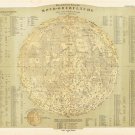 1873 MAP of the MOON in german POSTER educational DETAILED unique 20x30