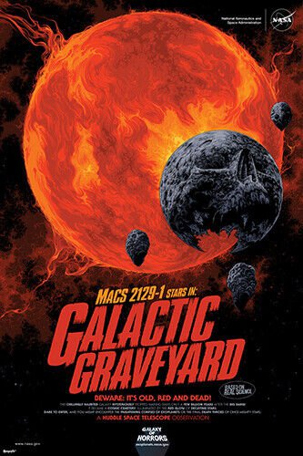 NASA Scientific Educational Astronomy  Haunted Galactic Graveyard Poster 24x36