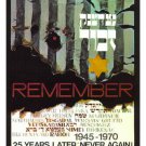 remember the JEWISH HOLOCAUST poster- S. Hamir USA 1970 20x30 Star of David