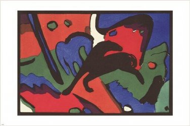 FRANZ MARC & WASSILY KANDINSKY the blue rider VINTAGE ART POSTER rare 20x30