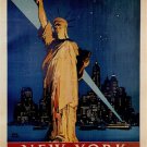 NEW YORK the WONDER city of the WORLD vintage poster USA 1927 12x18