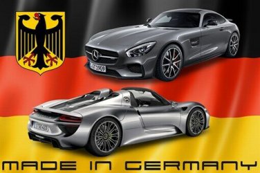 MADE in GERMANY sleek RACING CAR POSTER collectors 20x30 HOT NEW MODERN