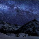 a WINTER NIGHT with MANY STARS inspirational photo poster SKY BEAUTY 20x30