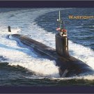 U.S. Navy Poster featuring Nuclear Submarine and Divers in Ocean Poster 20x30