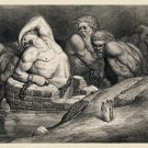 DANTE'S INFERNO BY DANTE ALIGHIERI SKETCH POSTER man in chains water 20x30