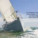 sailboat sailing inspirational poster 20x30 MOTIVATION & self confidence