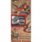 Chicago & north western railway vintage ad poster US 1885 20x30 new rare - QY2