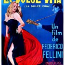 la  DOLCE VITA movie poster sexy dress ANITA EKBERG colorful dance 20x30-PY1