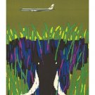 AIR AFRIQUE elephant airliner VINTAGE travel poster BOLD retro 20x30 RARE